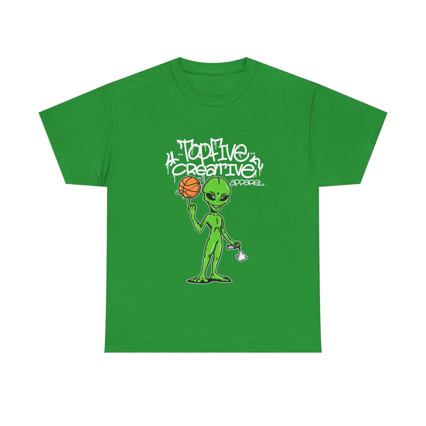 Alien Basketball Graphic Tee — "Top Five Creative" Streetwear
