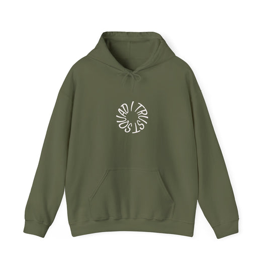 Hoodie — "Squad I Trust." Minimalist Crew Friendship Hoodie