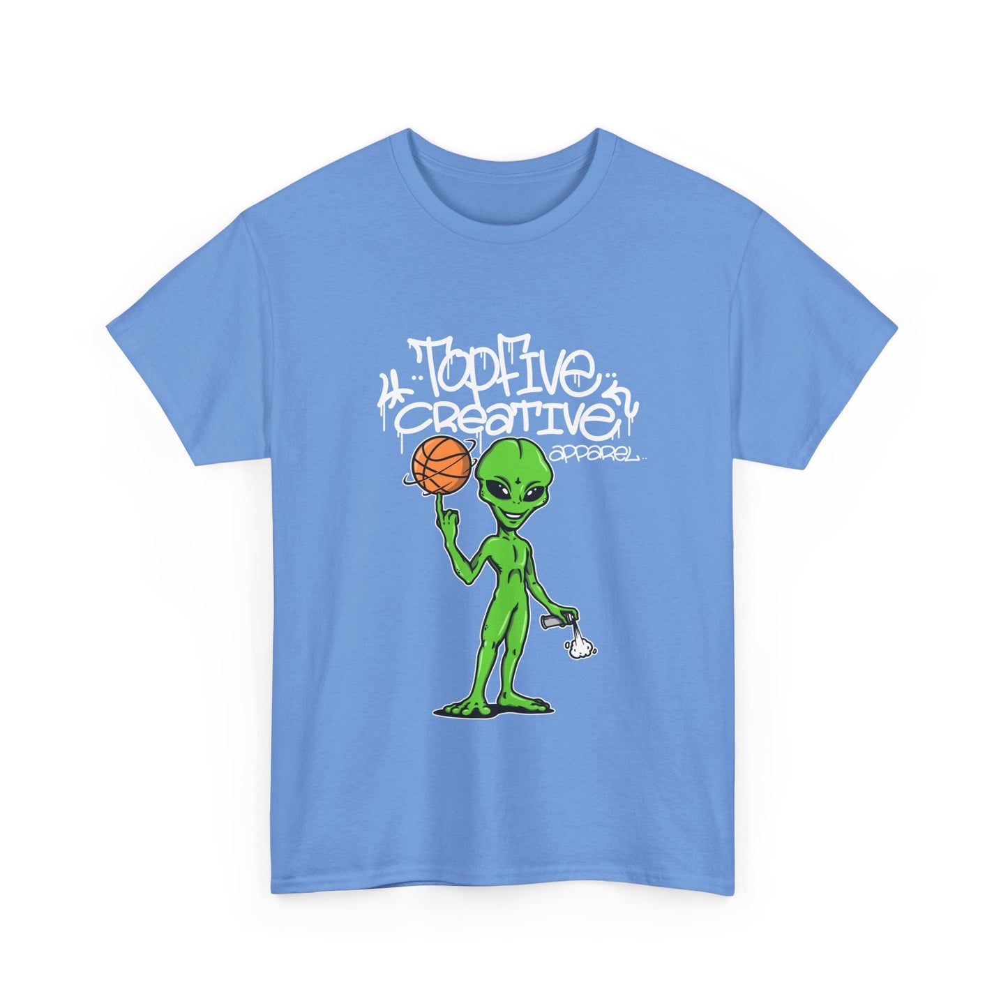 Alien Basketball Graphic Tee — "Top Five Creative" Streetwear