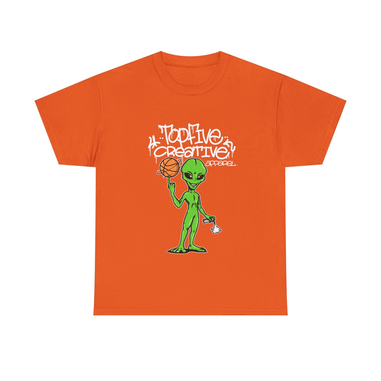 Alien Basketball Graphic Tee — "Top Five Creative" Streetwear
