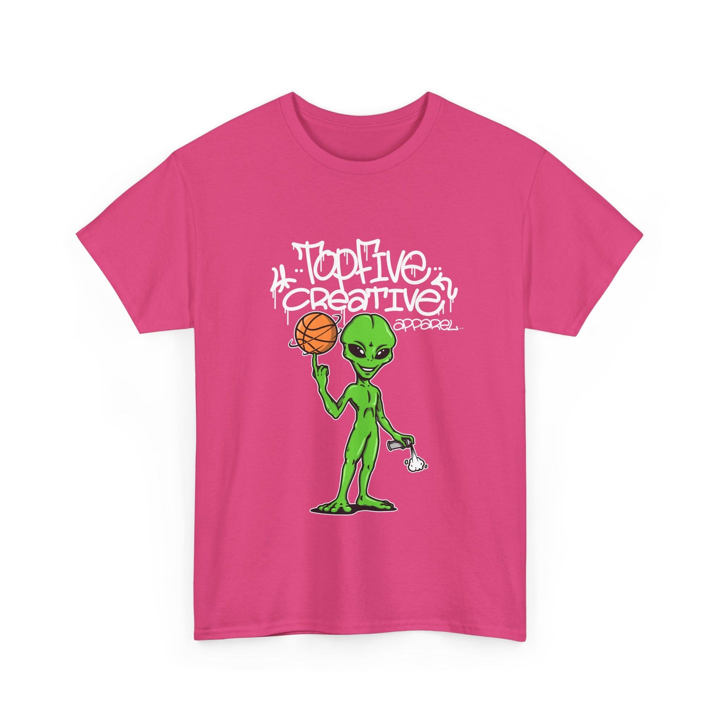 Alien Basketball Graphic Tee — "Top Five Creative" Streetwear