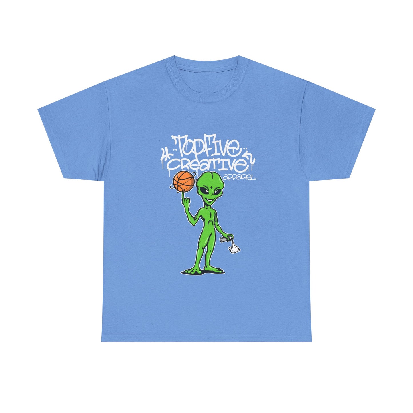 Alien Basketball Graphic Tee — "Top Five Creative" Streetwear